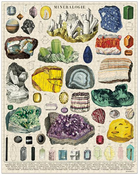 "Mineralien" Cavallini Vintage Puzzle, 1000 Teile